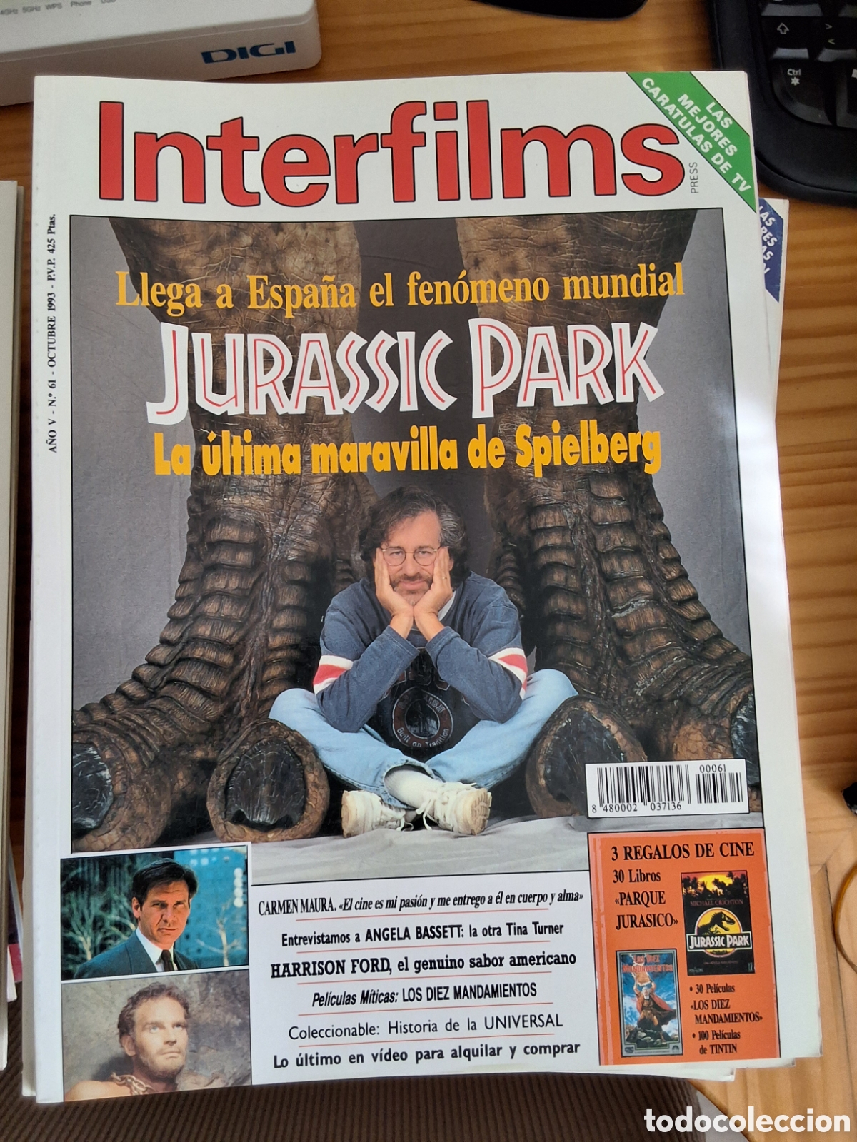Cine: Interfilms revista cine n&uacute;mero 61 a&ntilde;o 1993/10 jur&aacute;sico park incluye caratulas programas