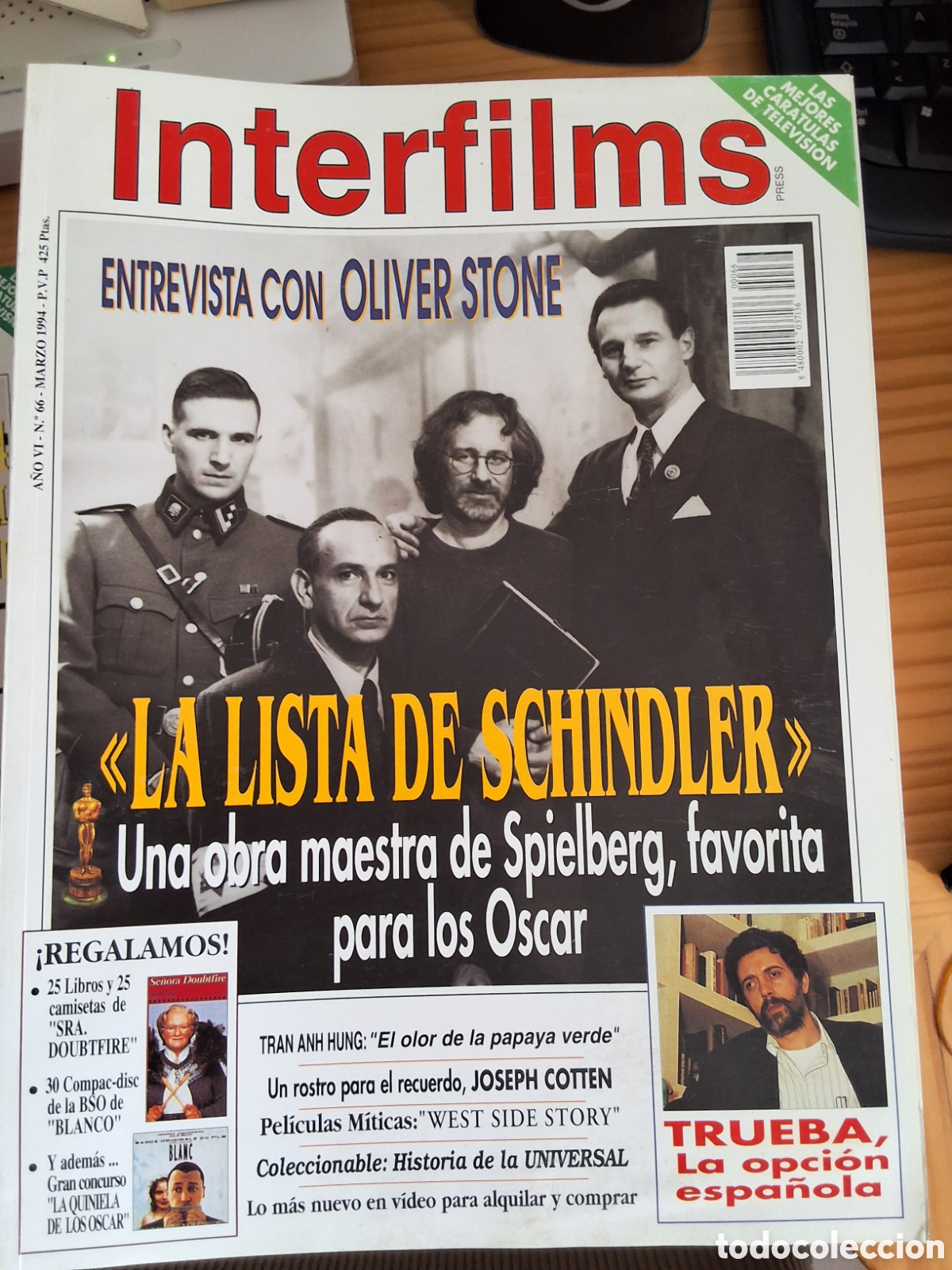 Cine: Interfilms revista cine n&uacute;mero 66 a&ntilde;o 1994/3 Schindler incluye caratulas programas
