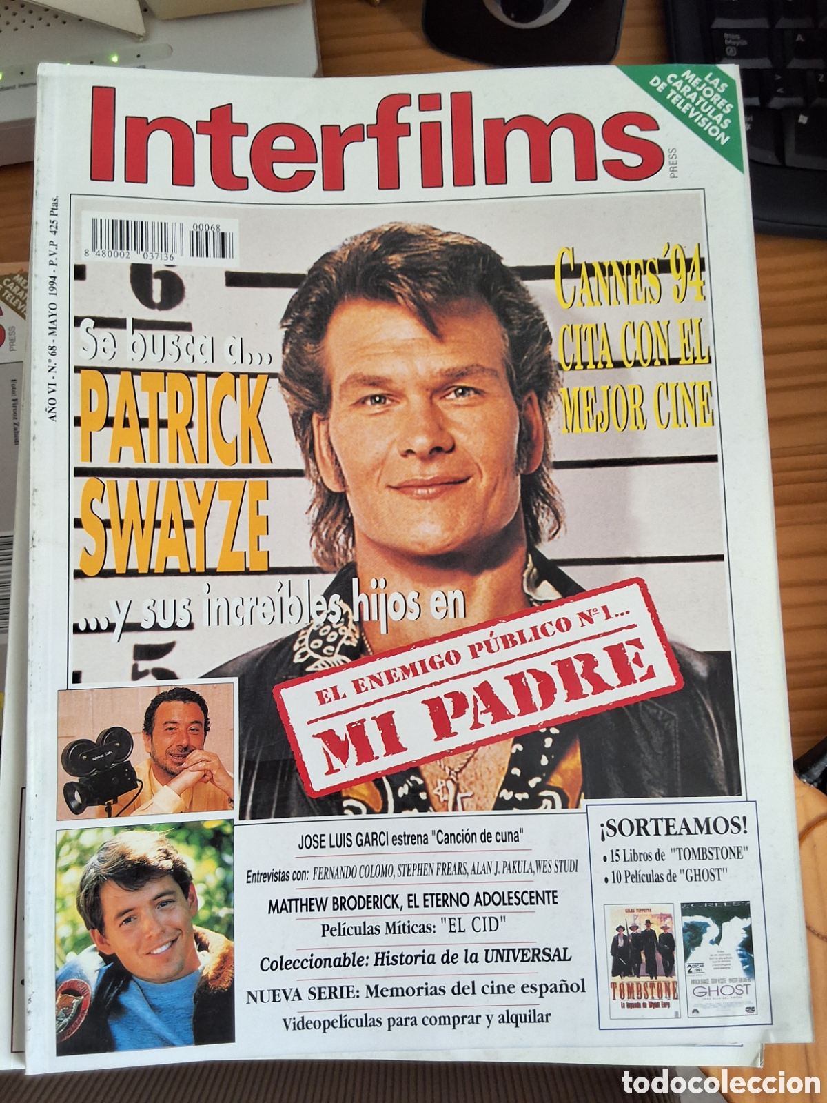 Cine: Interfilms revista cine n&uacute;mero 68 a&ntilde;o 1994/5 Swayze incluye caratulas programas