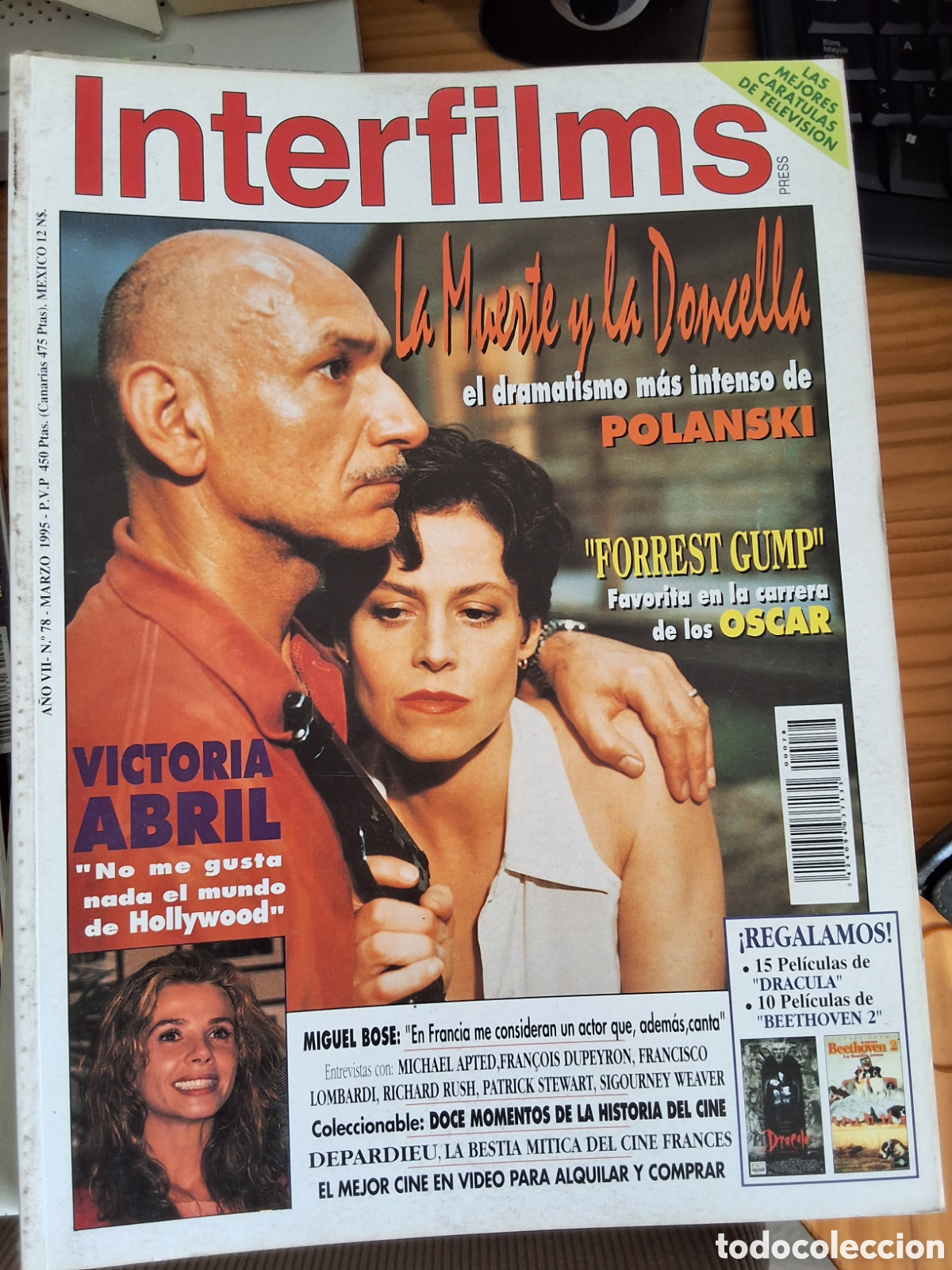 Cine: Interfilms revista cine n&uacute;mero 78 a&ntilde;o 1995/3 Weaver Abril incluye caratulas programas
