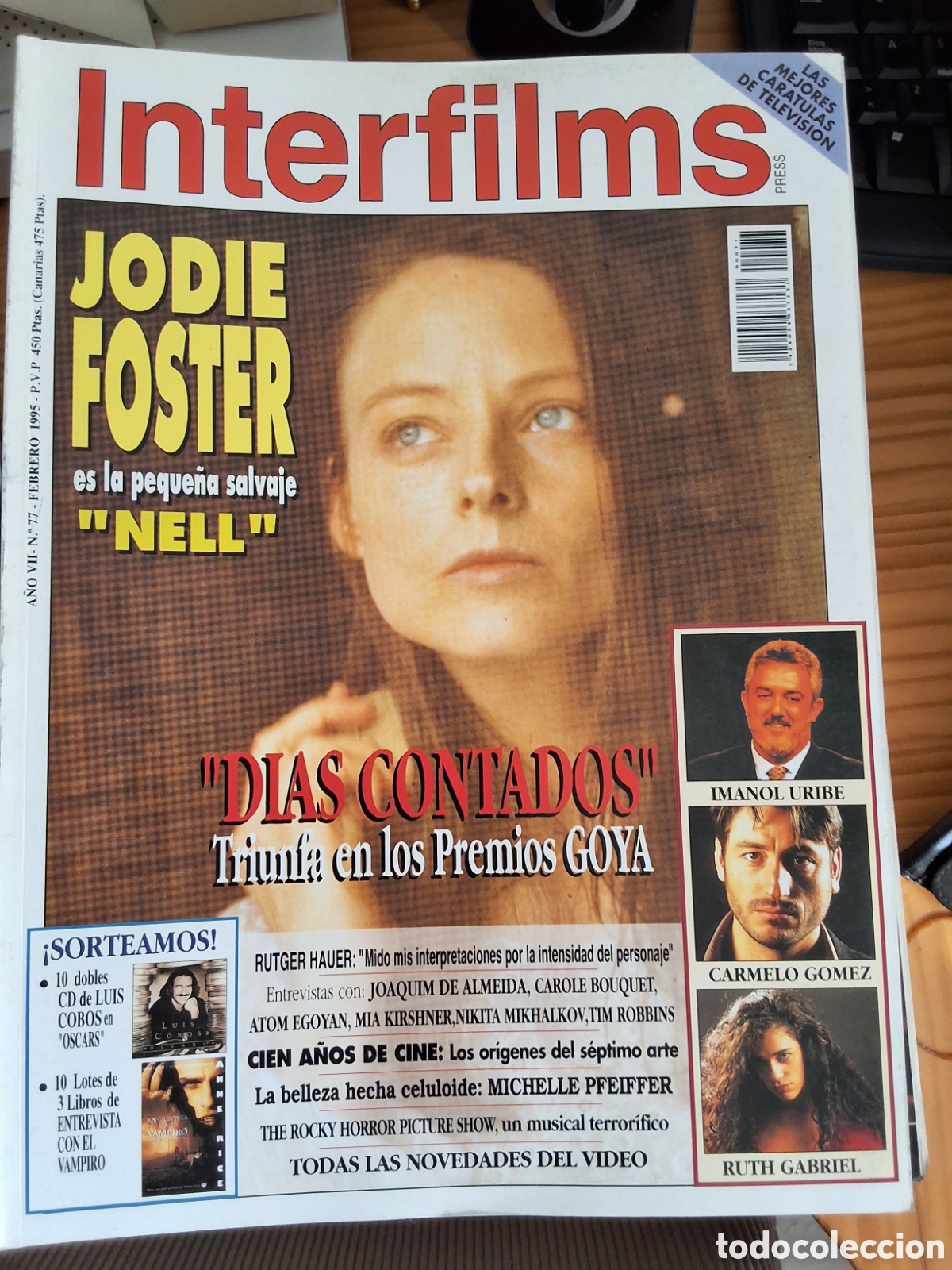 Cine: Interfilms revista cine n&uacute;mero 77 a&ntilde;o 1995/2 Foster incluye caratulas programas