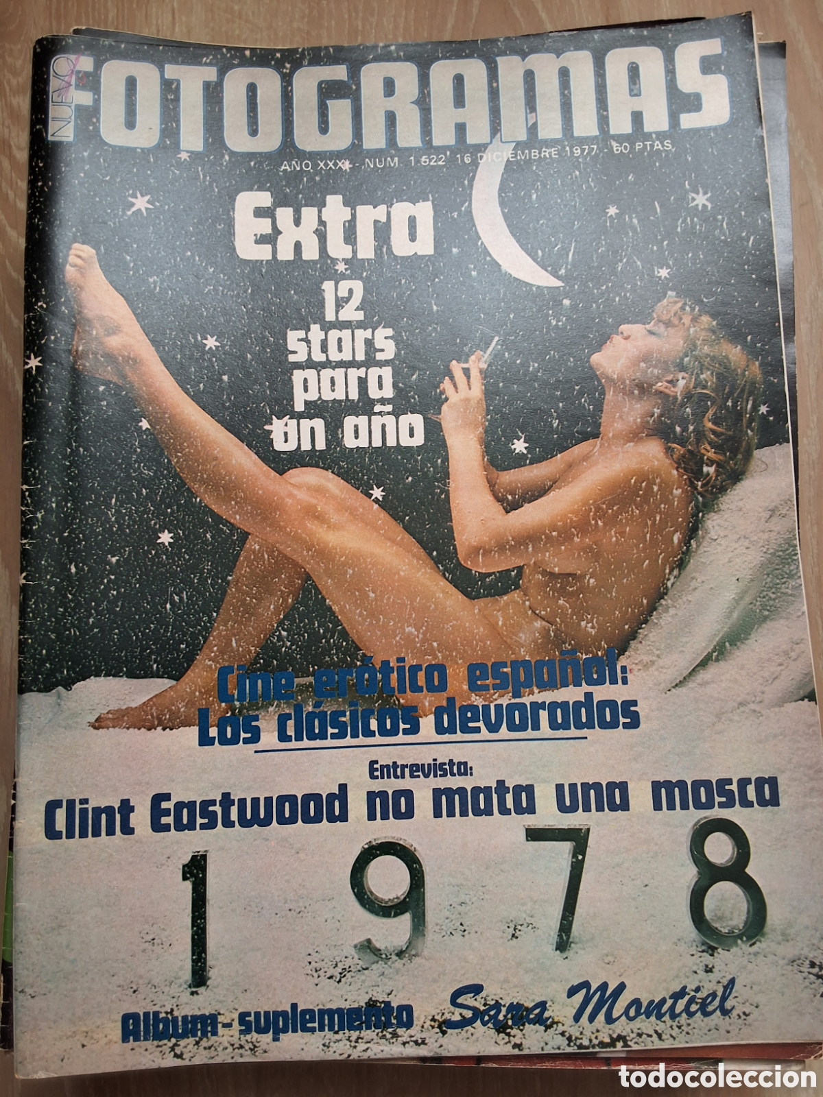 Cine: Fotogramas nuevo revista cine semanal a&ntilde;o 1977/12/16 incluye calendario