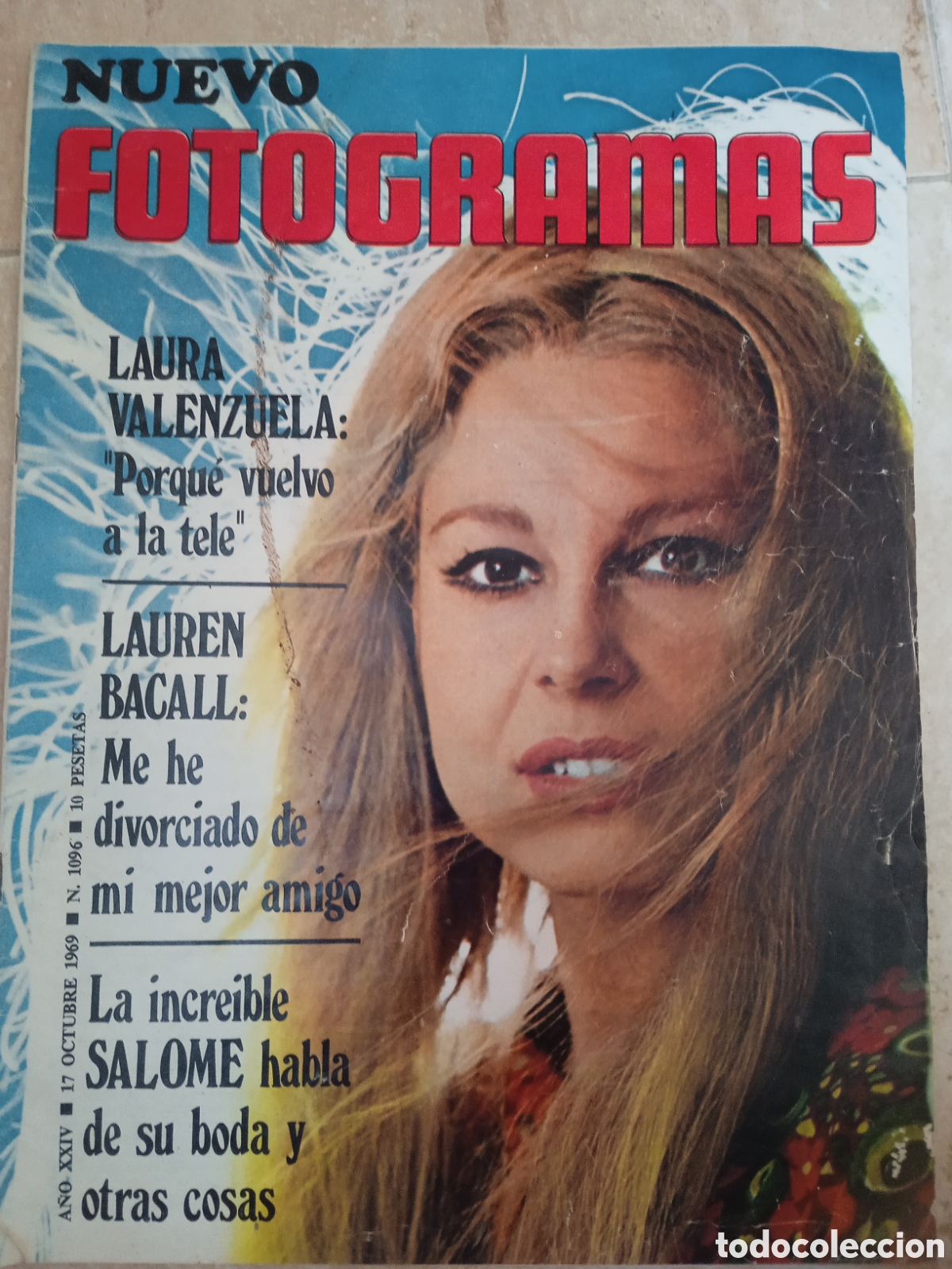 Cine: Nuevo Fotogramas 1096 Laura Valenzuela Lauren Bacall Raphael Salom&eacute;