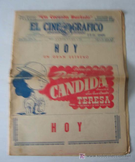Cine: Peri&oacute;dico EL CINE GRAFICO 26 agosto 1945