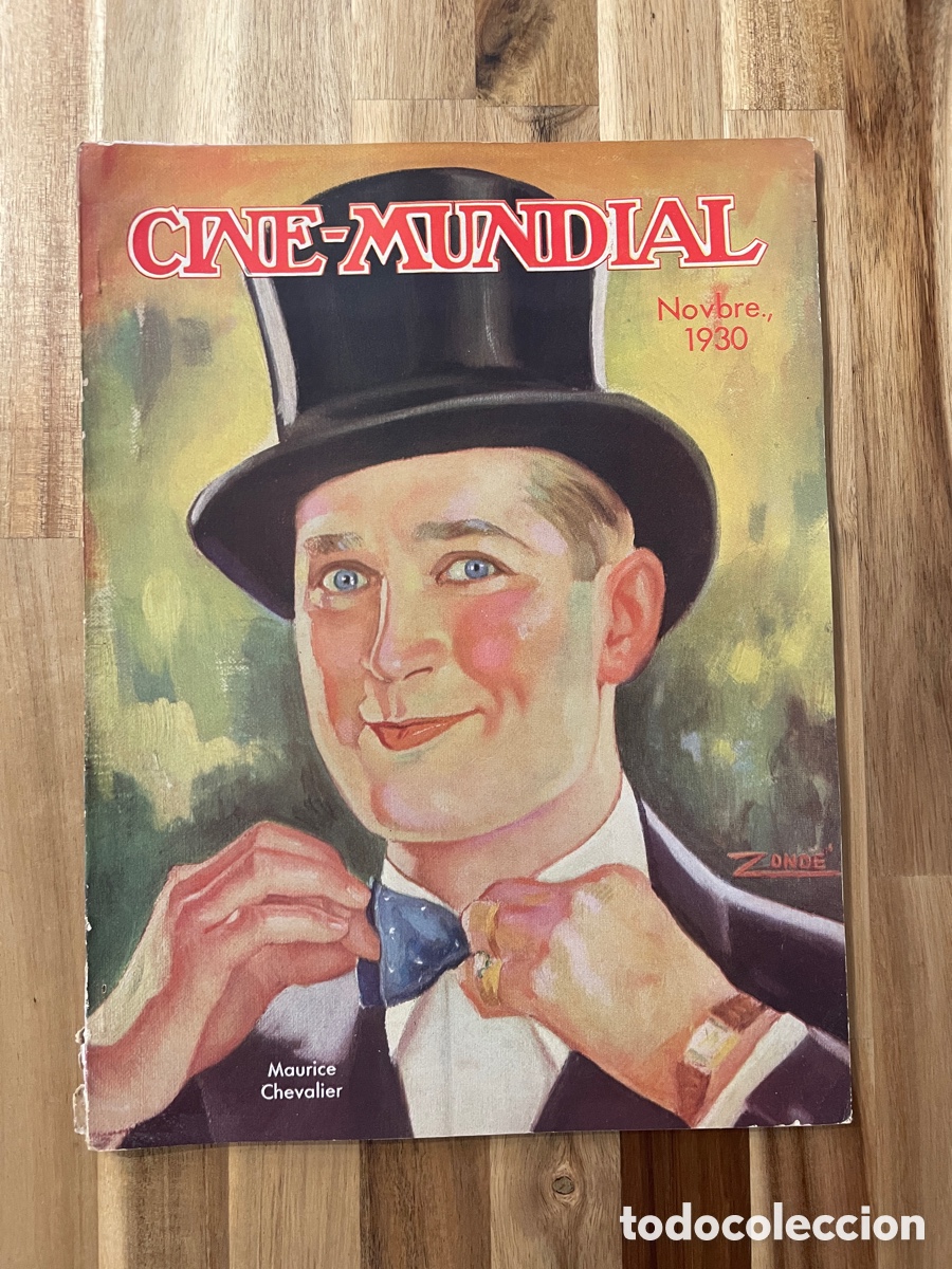 Cin&eacute;ma: Cine mundial. Noviembre de 1930. Maurice Chevalier.