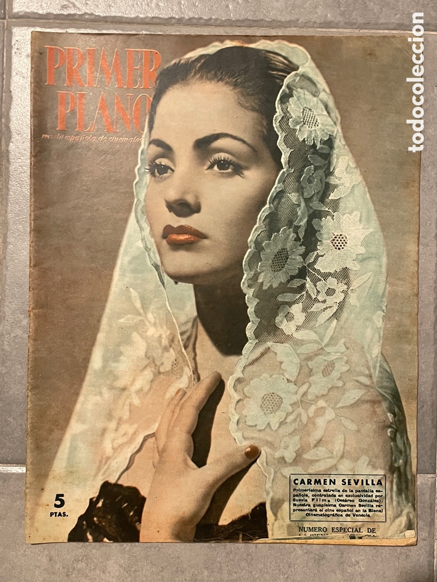 Cinema: Primer plano. Revista espa&ntilde;ola de cine. Carmen Sevilla. Agosto de 1953. Especial Viena de Venecia.