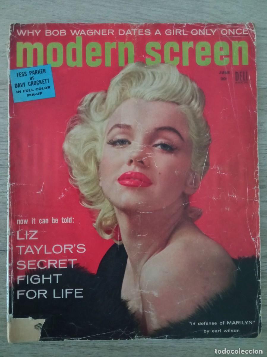 Cine: MODERN SCREEN, JUNIO 1955, PORTADA MARILYN MONROE, REVISTA EN INGL&Eacute;S