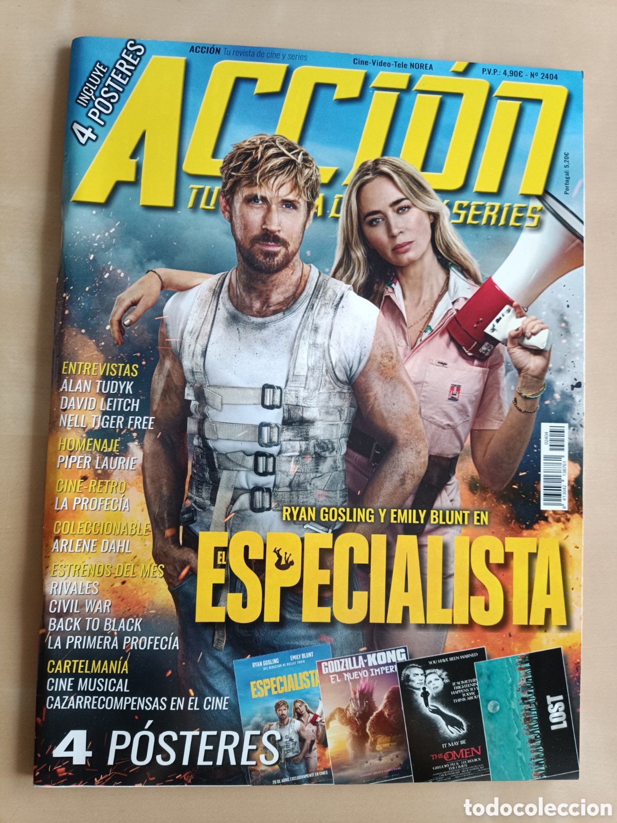 Cine: REVISTA ACCI&Oacute;N N&deg; 2404 ABRIL 2024 EL ESPECIALISTA RYAN GOSLING EMILY BLUNT LA PROFEC&Iacute;A PERDIDOS
