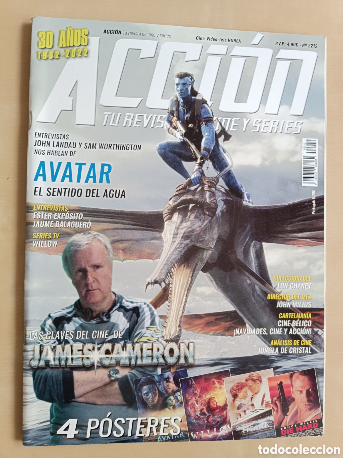 Cine: REVISTA ACCI&Oacute;N N&deg; 2212 DICIEMBRE 2022 JAMES CAMERON AVATAR TITANIC JUNGLA DE CRISTAL WILLOW