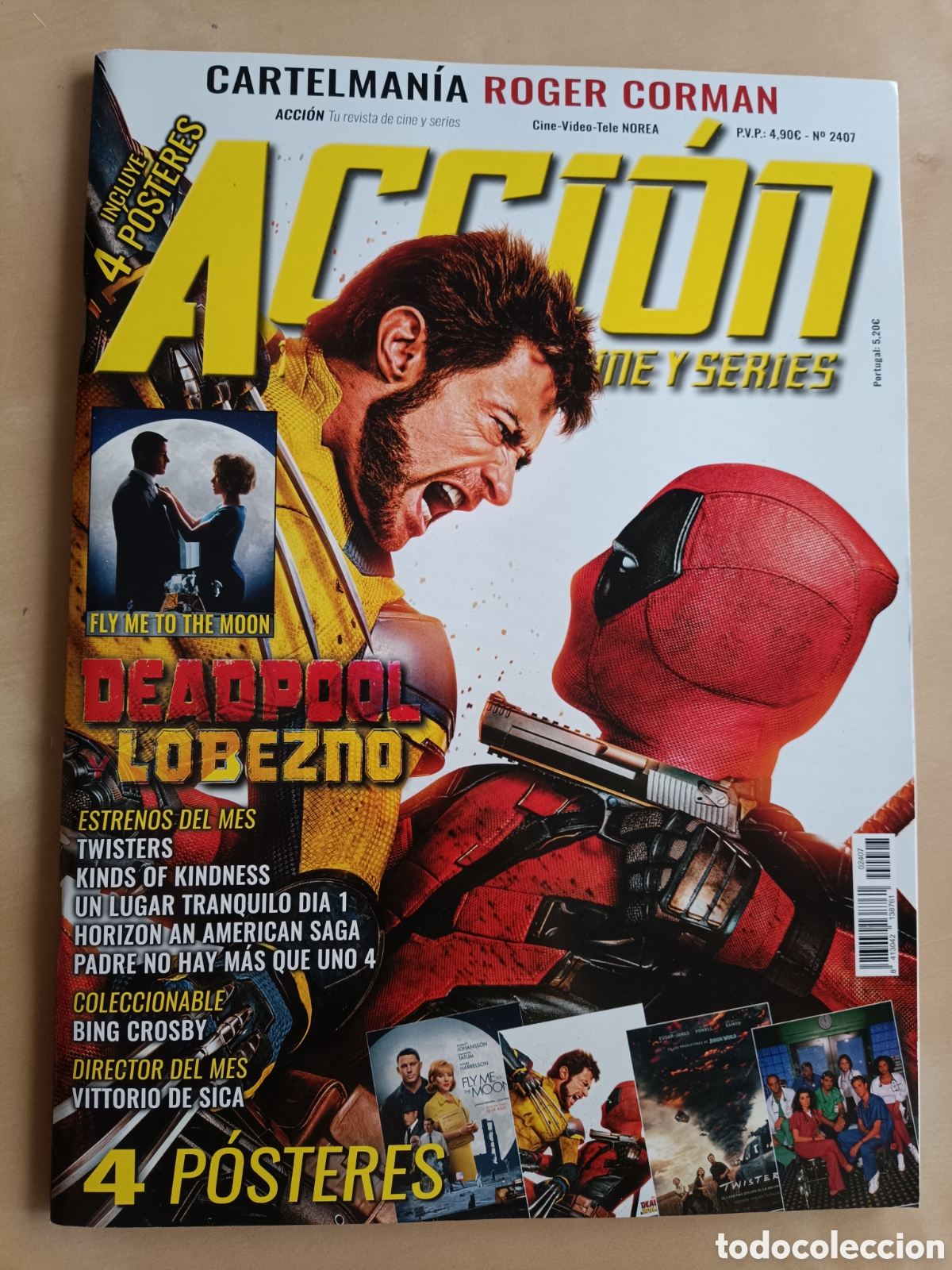 Cine: REVISTA ACCI&Oacute;N N&deg; 2407 JULIO 2024 DEADPOOL LOBEZNO ROGER CORMAN URGENCIAS