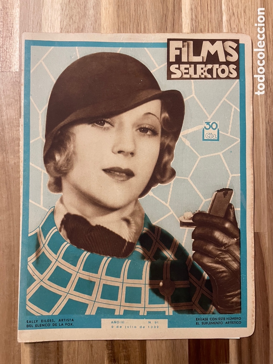 Cine: Films selectos. Sally Eilers. 9 de julio de 1932. N&uacute;mero 91.
