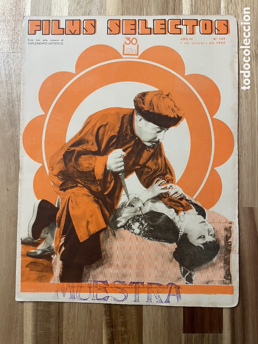 Cine: Films selectos. Warner Mand y Anna May. 1 de octubre de 1932. N. 103.