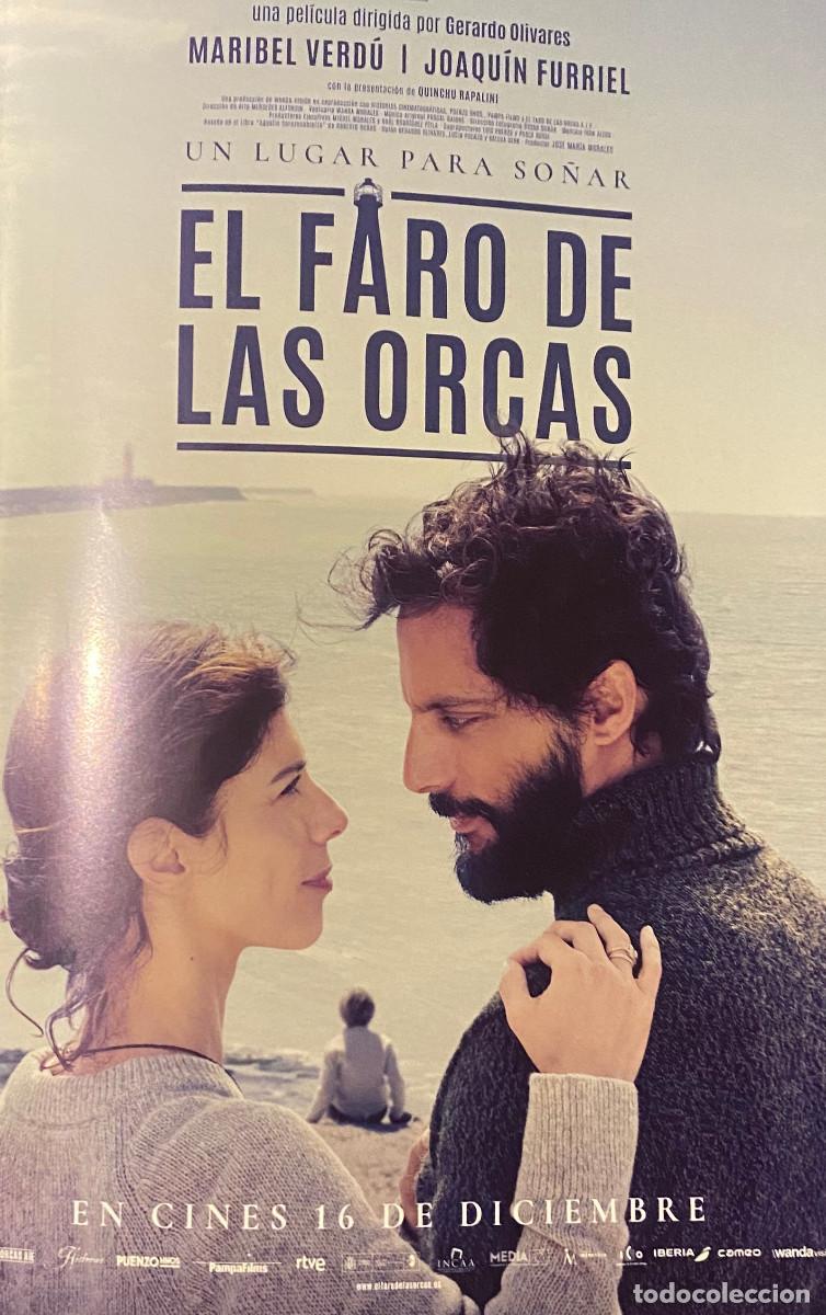 Cine: Reproducci&oacute;n de p&oacute;ster de 'El faro de las orcas'. P&aacute;gina de revista. Tama&ntilde;o A4. Enmarcable.