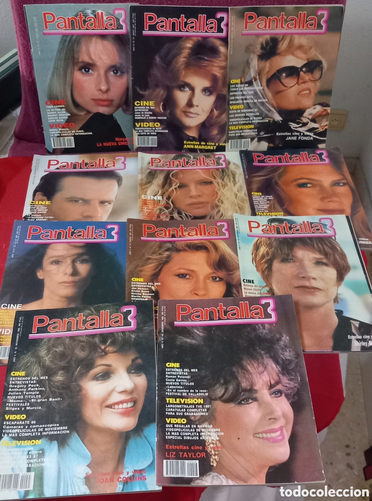 Cine: LOTE 11&times;REVISTAS PANTALLA 3 A&Ntilde;O 1986 Y 1987