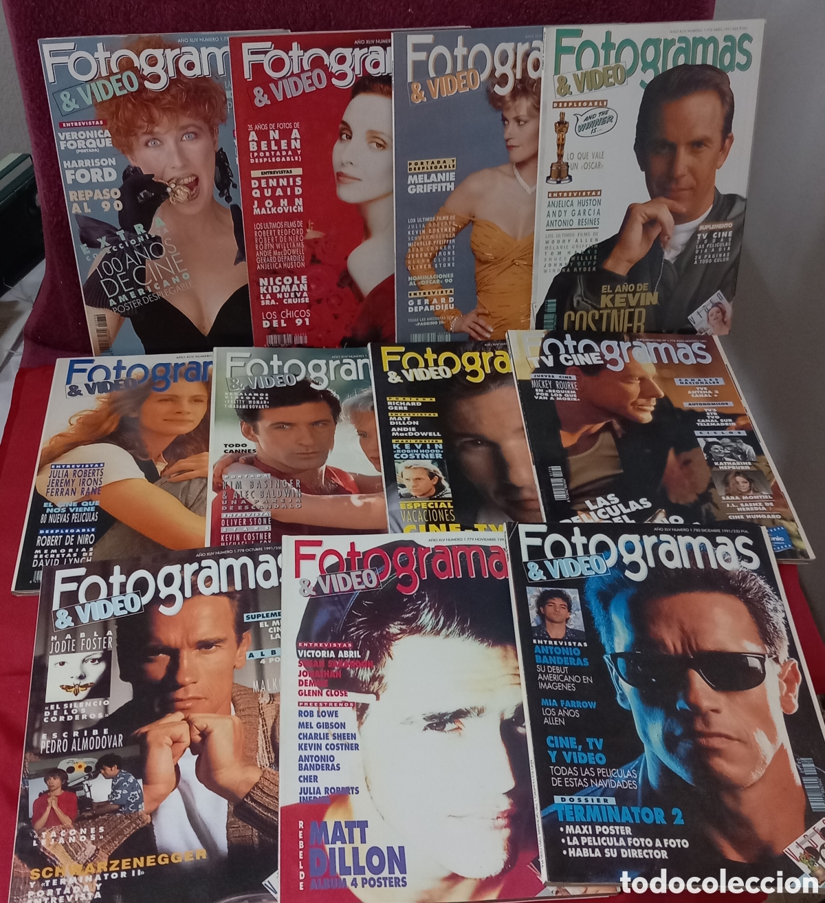 Cinema: 11&times;REVISTAS FOTOGRAMAS A&Ntilde;O 1991+4 suplemento OSCARS y mas!!(EXCELENTE ESTADO)