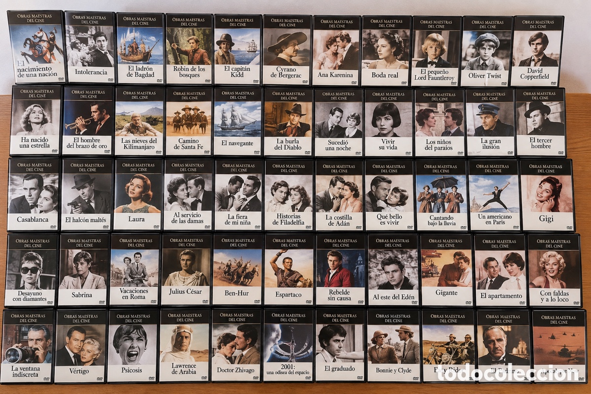 Cin&eacute;ma: Lote 64 DVDs &ldquo;Obras Maestras del Cine&rdquo; &middot; Cine Cl&aacute;sico &middot; Edici&oacute;n Coleccionista