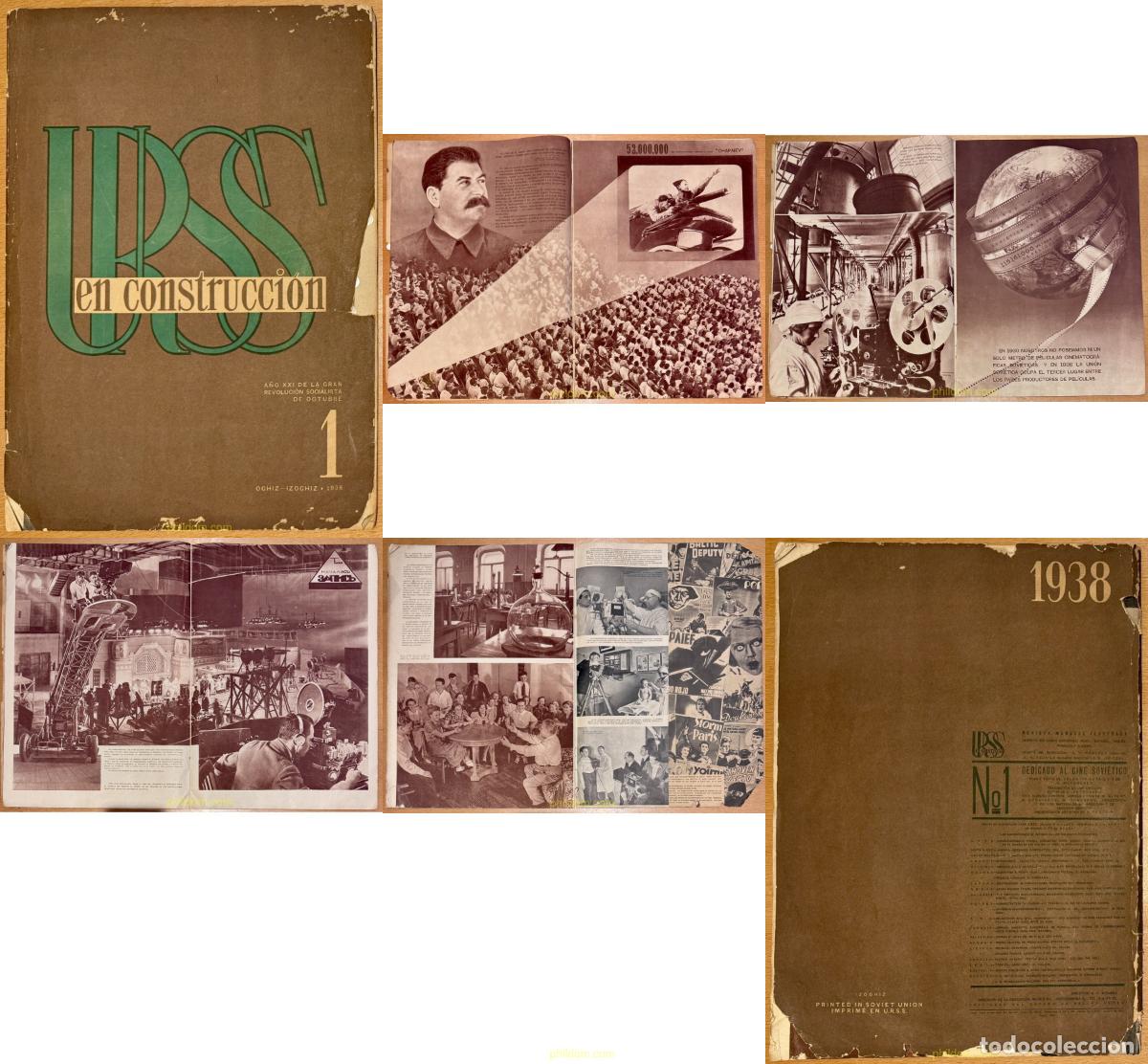 Cine: REVISTA URSS EN CONSTRUCCION N&ordm;1-1938 DEDICADA AL CINE SOVIETICO