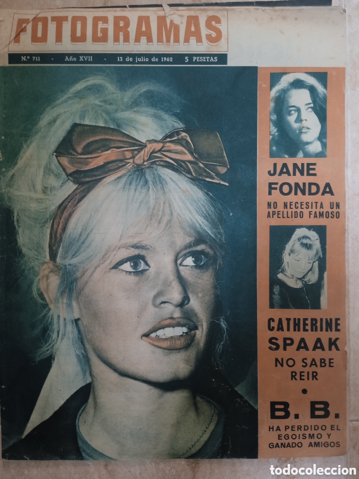 Cinema: Fotogramas 711 Brigitte Bardot Jane Fonda Catherine Spaal Marisol El Cabo del miedo