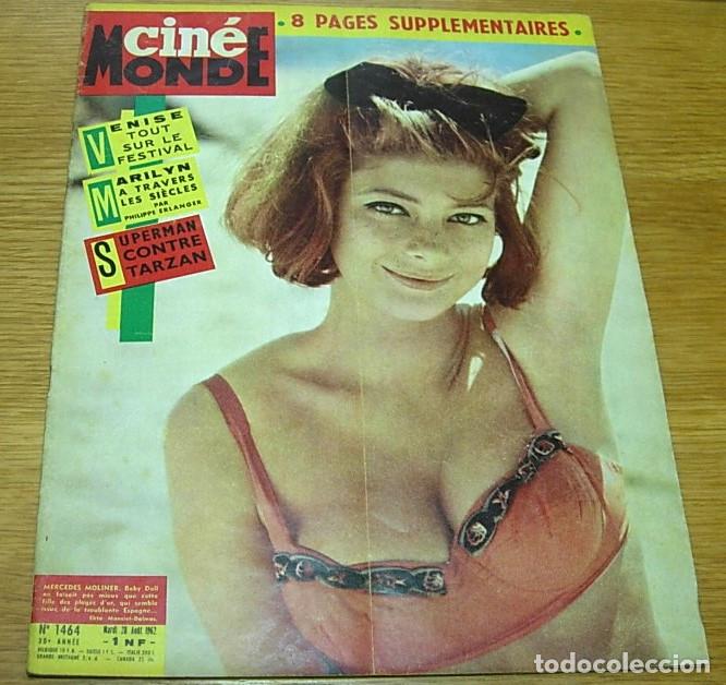 Cine: Revista Francesa CINEMONDE n&ordm; 1464 Portada MERCEDES MOLINER 1962 BRIGITTE BARDOT en Contraportada