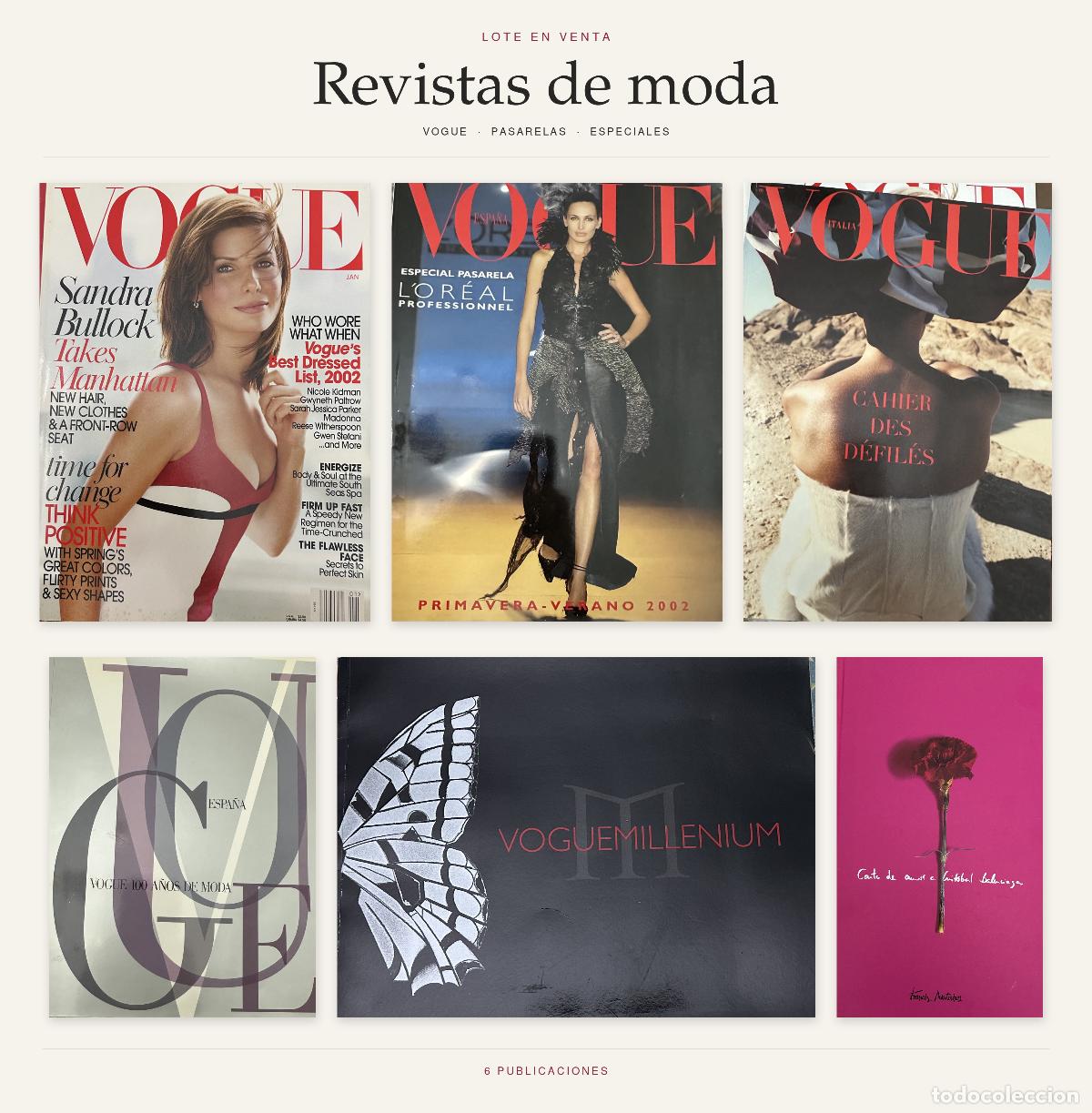 Cinema: Lote de 6 publicaciones de moda: Vogue, especiales de pasarela y Balenciaga. Perfecto estado