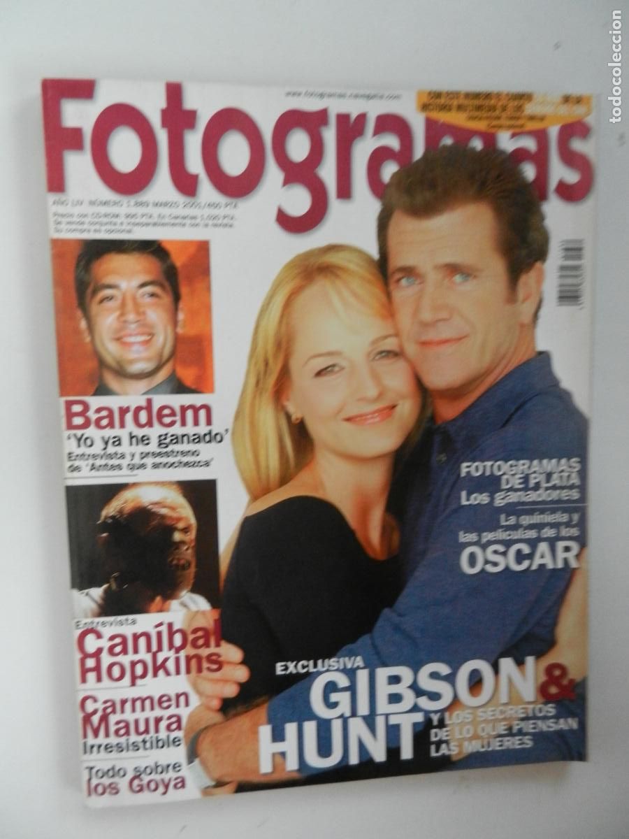 Cine: FOTOGRAMAS REVISTA N&ordm; 1889 - marzo 2001- GIBSON Y HUNT. BARDEN. CARMEN MAURA.
