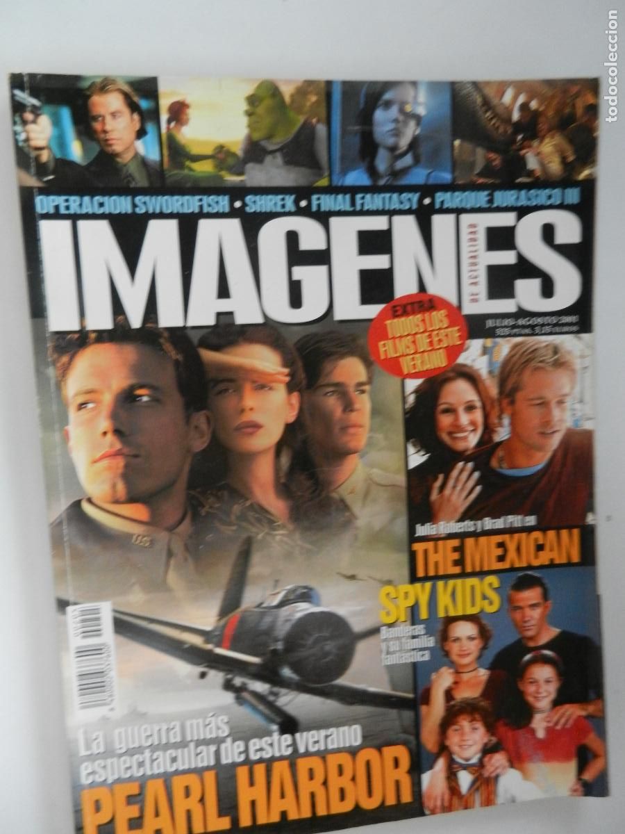 Cine: IMAGENES REVISTA DE CINE N&ordm; 205- JULIO AGOSTO 2001 -IMAGENES PEARL HARBOR - JULIA ROBERT Y BRAD PITT