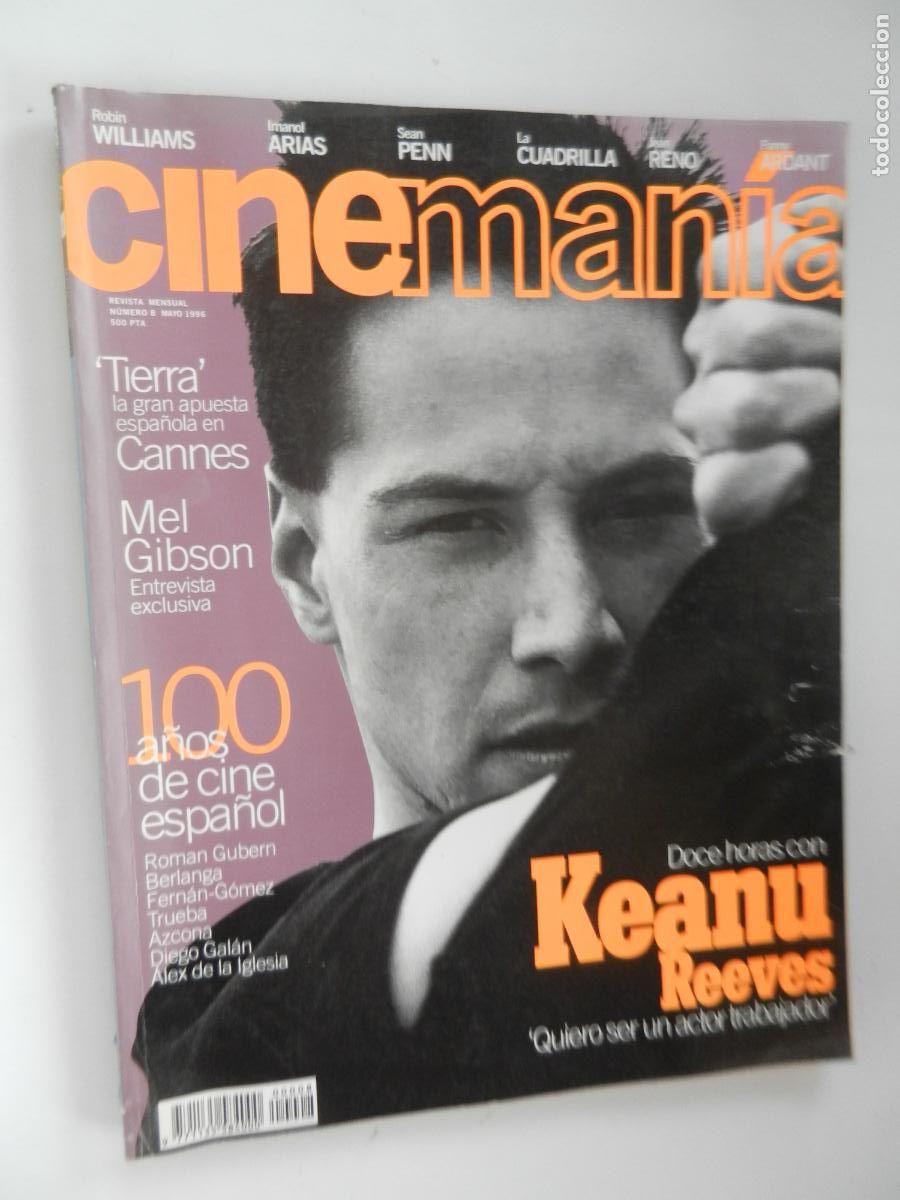 Cine: CINEMAN&Iacute;A REVISTA CINE N&ordm; 8 - MAYO 1996- KEANU REEVES -TIERRA MEDEM - MEL GIBSON