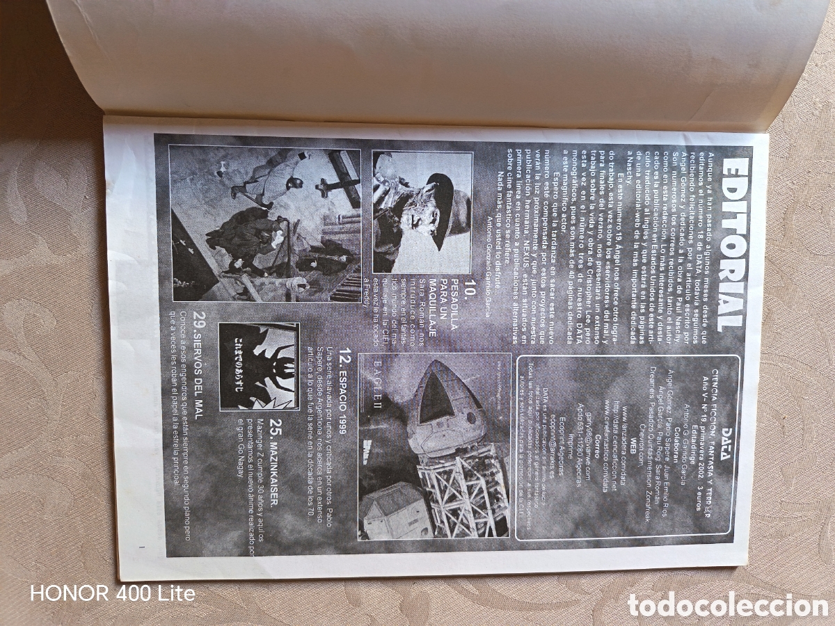 Cine: Fanzine Data n 19 Espacio 1999 - Foto 3