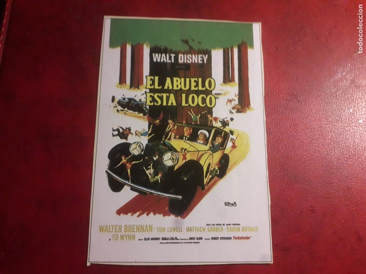 Cine: programa de cine folleto de mano el abuelo esta loco reproduccion de revista de cine