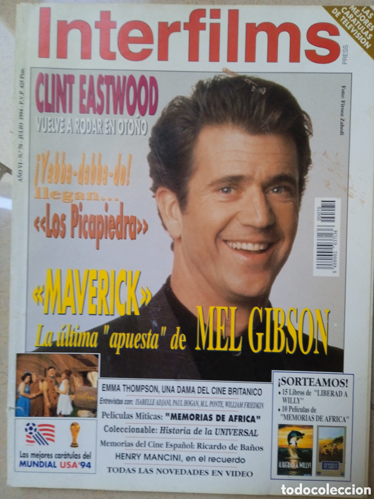 Cine: Revista Interfilms n&deg; 70 Mel Gibson Clint Eastwood Los Picapiedra