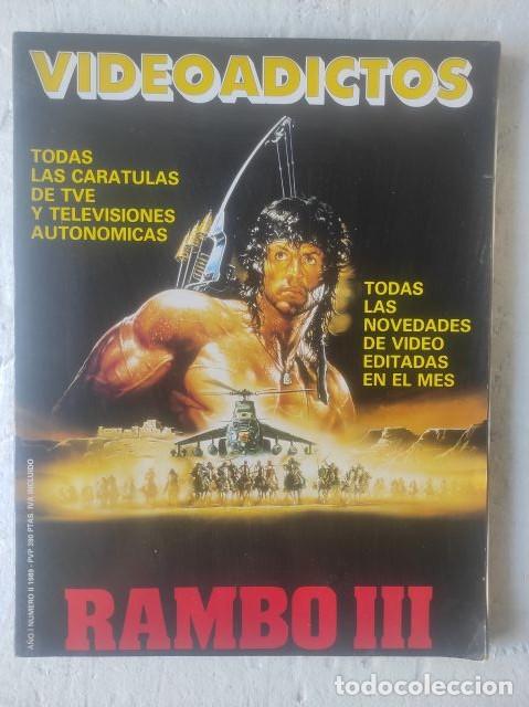 Cine: lote revista VIDEOADICTOS a&ntilde;o I , n&ordm; 2 las caratulas de pel&iacute;culas de TVE rr