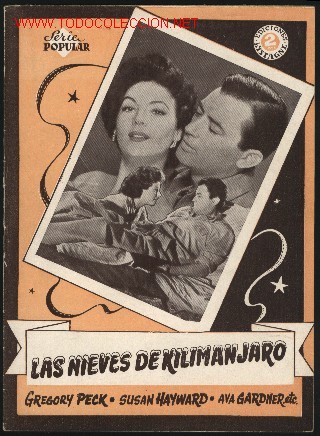 Cine: Q-02548- Las nieves del Kilimanjaro (The Snows of Kilimanjaro) Gregory Peck - Ava Gardner