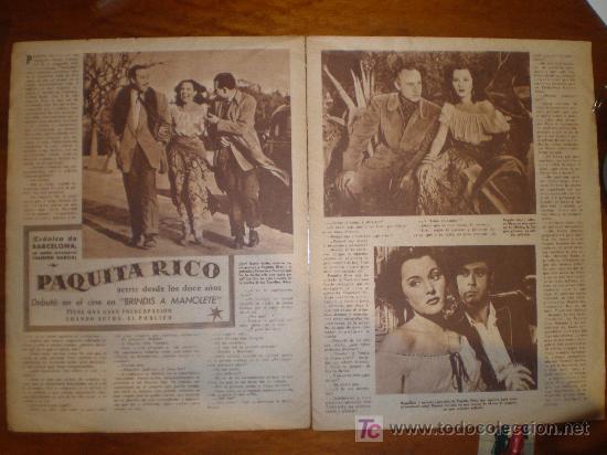 Cine: PAQUITA RICO. ENTREVISTA DE 3 PAGINAS. 1951 PRIMER PLANO: RECORTE DE PRENSA