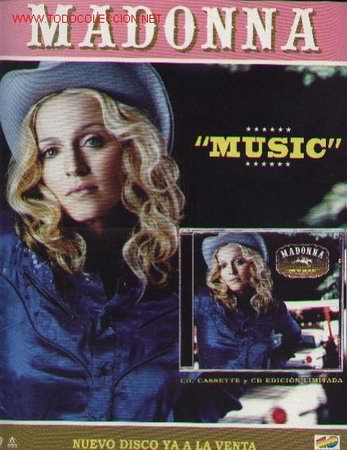 Cinema: madonna ANUNCIO EN PRENSA MUSIC ALBUM