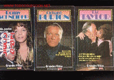 Cine: LIZ TAYLOR - RICHARD BURTON - ROMY SCHNEIDER - LOTE DE 3 LIBROS
