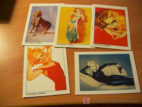 Cine: ARTISTAS HOLLYWOOD. COLECCION DE 5 CARDS COMPLETA. DIFICIL. (INCLUYE MARILYN MONROE, GRETA, DIETRICH