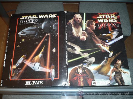 Cine: STAR WARS .CARPETA PARA GUARDAR LAMINAS DE EL PAIS .EPISODIO I AMENAZA FANTASMA.