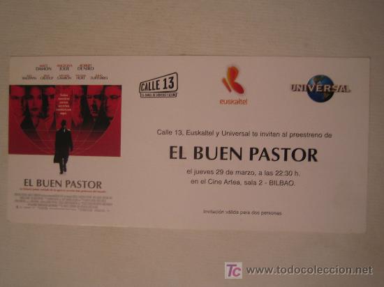 Cine: El buen pastor - invitacion al preestreno - matt damon angelina jolie robert de niro william hurt