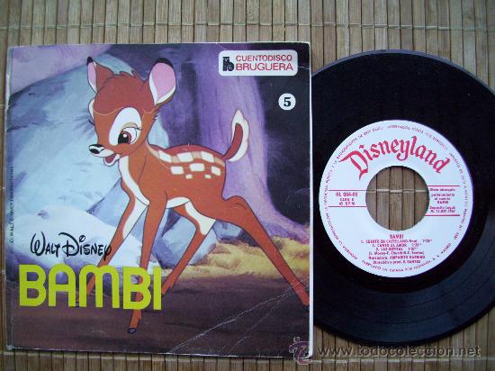 Kino: CUENTODISCO BRUGUERA . WALT DISNEY . BAMBI E.P. N&ordm;5 A&Ntilde;O 1967