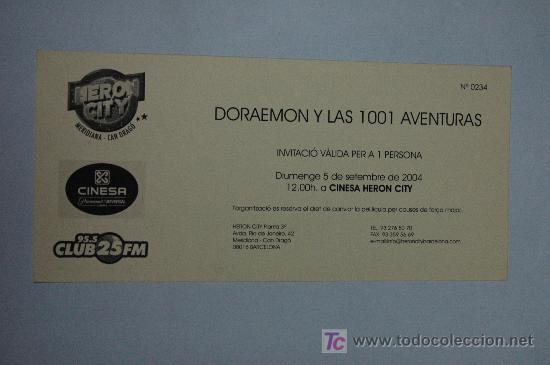 Cine: doraemon y las 1001 aventuras - invitacion preestreno - cine heron city animacion