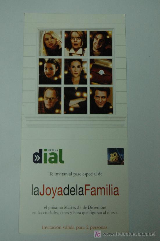 Cine: la joya de la familia - invitacion preestreno - luke wilson diane keaton Rachel McAdams Claire Danes