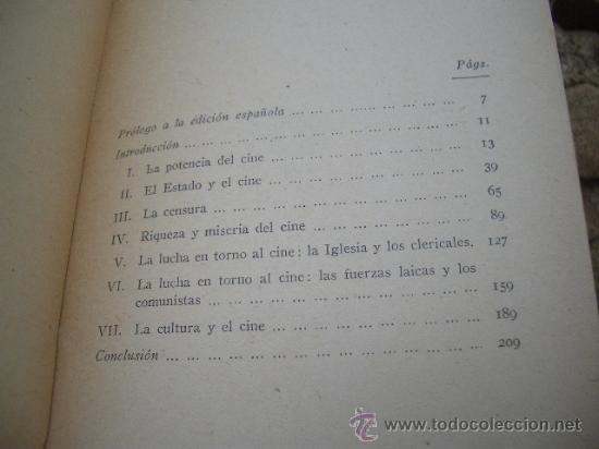Cine: LUIGI CHIARNI: EL CINE, QUINTO PODER. ED.TAURUS 1963 - Foto 4