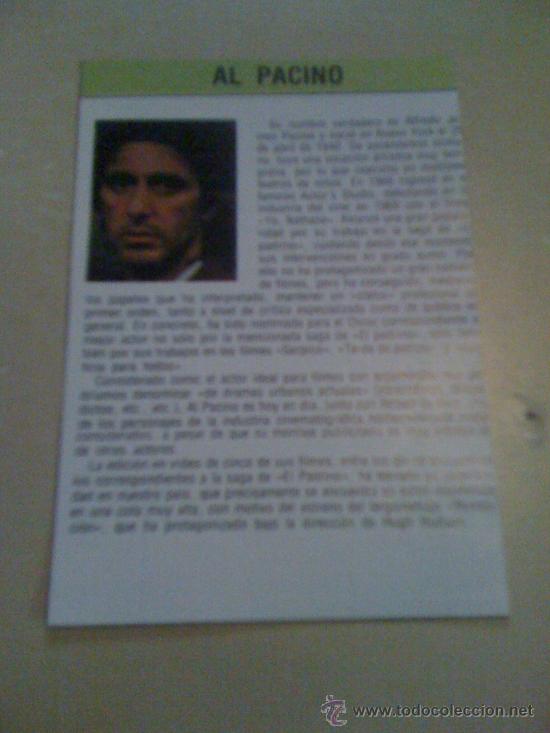 Cine: Ficha del actor Al Pacino. Con fotograf&iacute;a y biograf&iacute;a + filmograf&iacute;a por detr&aacute;s.