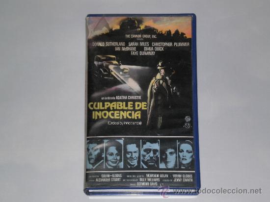 Cine: CAJA CARATULA ORIGINAL ( CULPABLE DE INOCENCIA ) OBRA DE AGATHA CHRISTIE , 1985 .