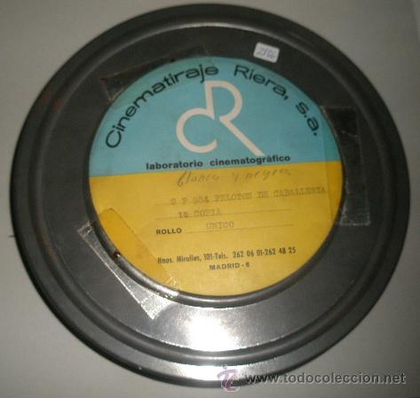 Kino: Cinematiraje Riera, pelot&oacute;n de caballer&iacute;a, 1&ordf; Copia, mide 19 cms de di&aacute;metro