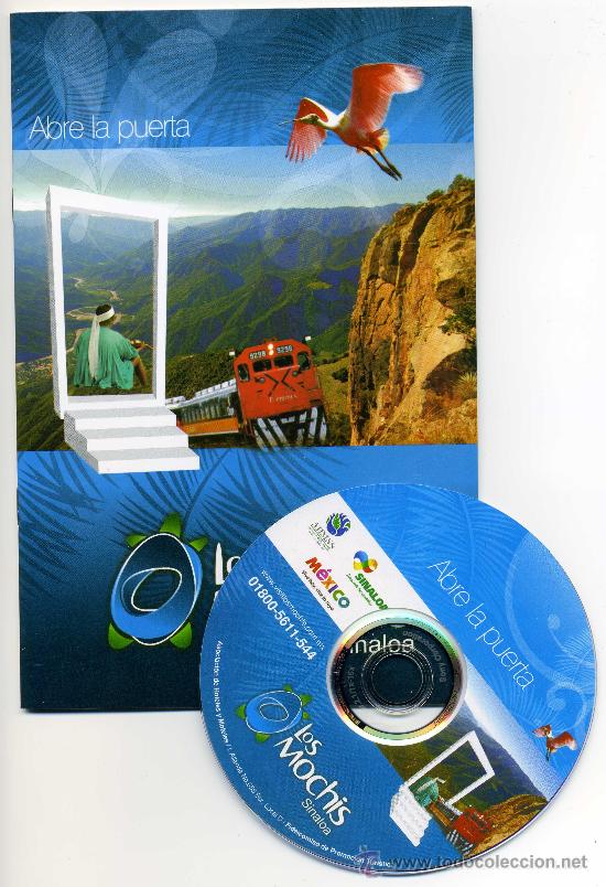 Cinema: DVD + FOLLETO - TURISMO LOS MOCHIS SINALOA MEXICO - F.C. CHIHUAHUA AL PACIFICO - TREN - 2010 - 100GR
