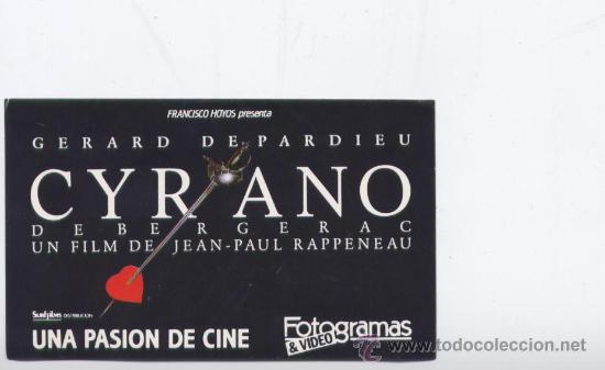Cinema: PEGATINA CINE , CYRANO DE BERGERAC, DE JEAN PAUL RAPPENEAU