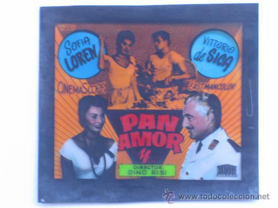 Cine: pan amor y... sofia loren  - diapositiva original del estreno