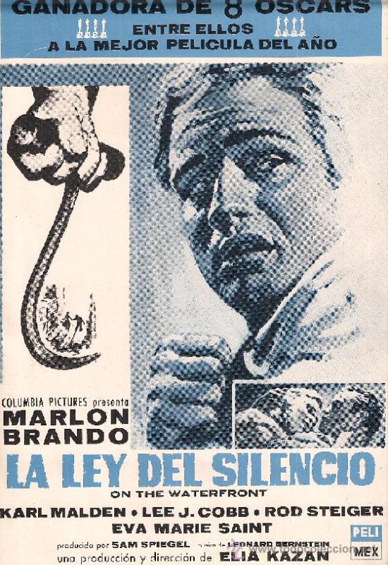 Cine: MARLON BRANDO / CUADERNO ORIGINAL FOTOS, SIPNOSIS,FICHA PEL&Iacute;CULA LA LEY DEL SILENCIO.1971 ELIA KAZAN