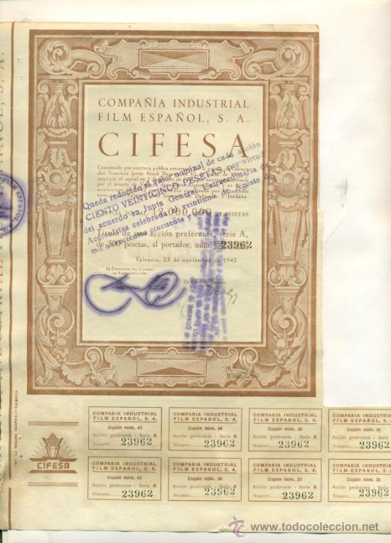 Kino: CIFESA - ACCION DEL A&Ntilde;O 1942